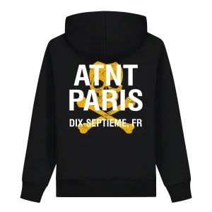 Sweat Capuche noir Dix septieme