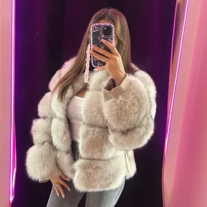 Fourrure de luxe Assia cuir et renard