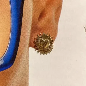 Boucle d’Oreille puce Sacré Coeur – JOIA