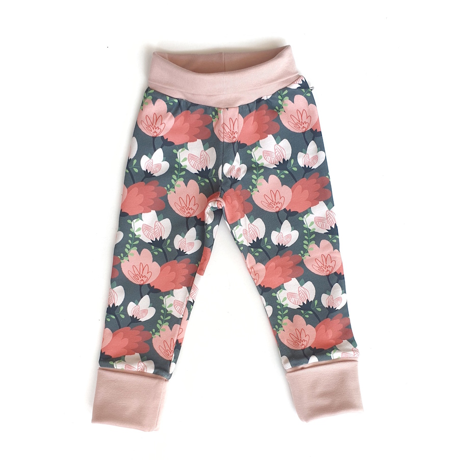 Pantalon Slim Pink Flowers