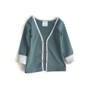 Cardigan rétro Bleu Atlantique Nord
