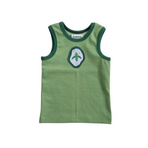 Débardeur Vert Pomme avec appliqué Insectes Mignons