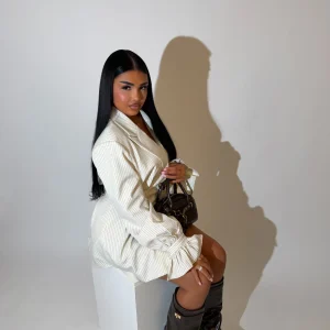 Blazer robe rayure Classy