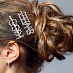 Barrettes Strass « Sweet » & « kiss » – Bundle