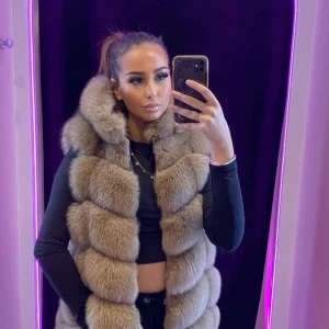 Fourrure ours renard et cuir