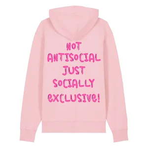 SWEAT CAPUCHE ROSE - NOT ANTISOCIAL