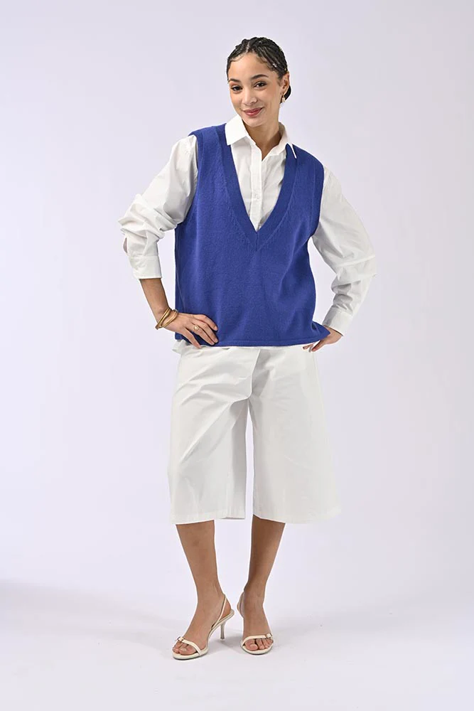 Pull sans manches Adalia Bleu