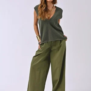 Pull sans manches Adalia Kaki