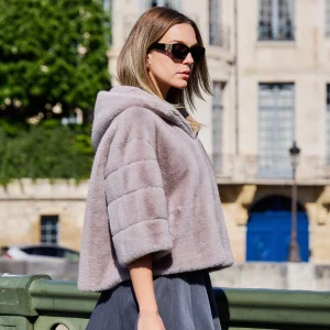 ANGELICA - Veste à capuche en fausse fourrure