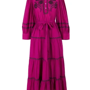 Robe longue brodée Colette - CABANA & ANTIK BATIK