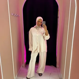 Ensemble en véritable lin