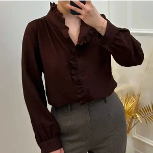 BLOUSE MARRON MANON