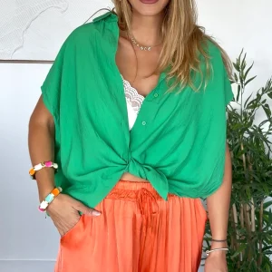 CHEMISE OLGA VERTE