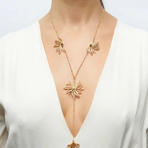 Collier doré quartz fumé Nellie Bly | Ikkelele