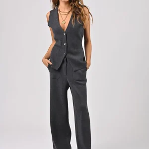 Pull sans manches Darla Carbonne