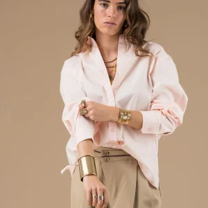 Chemise Daria Rose Pâle à manches longues