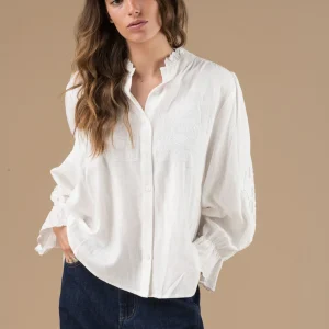 Chemise Kimber Ecru manches longues
