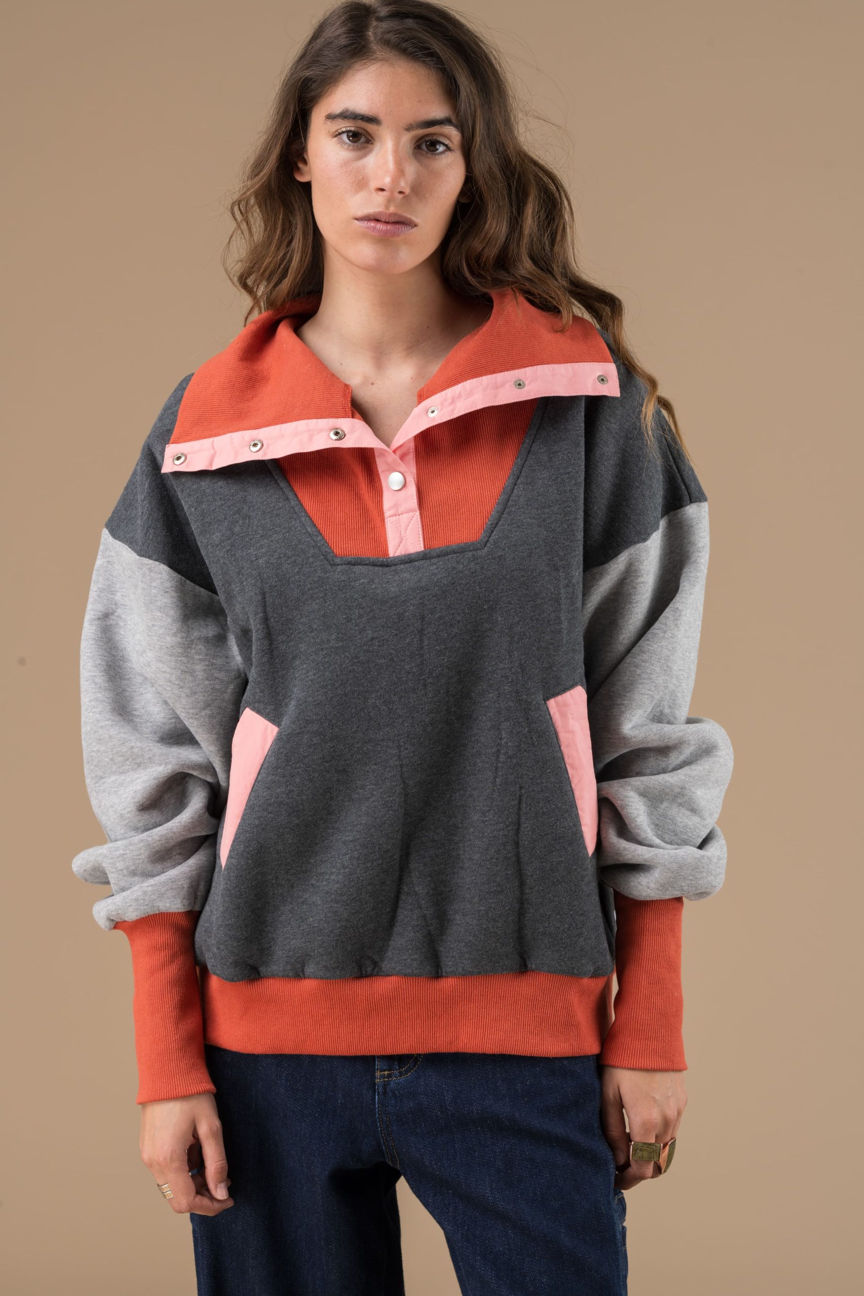 Sweat Irene Anthracite manches longues