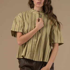 Chemise Jelena à Rayures Lichen