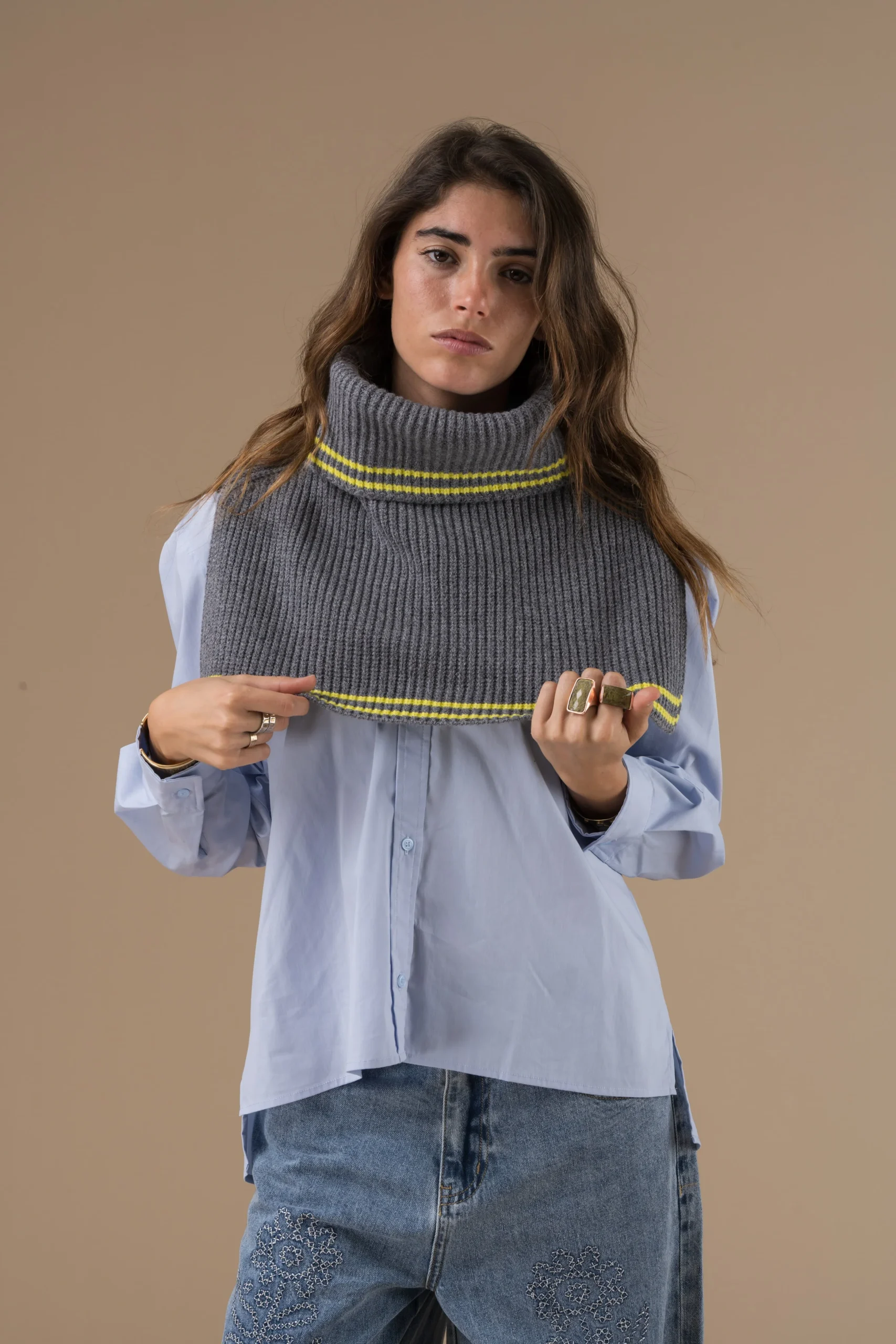 Col coco anthracite écharpe moderne et compacte – Image 2