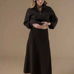 Jupe Callista longue fluide taille mi-haute