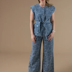 Pantalon Terry coupe large et fluide