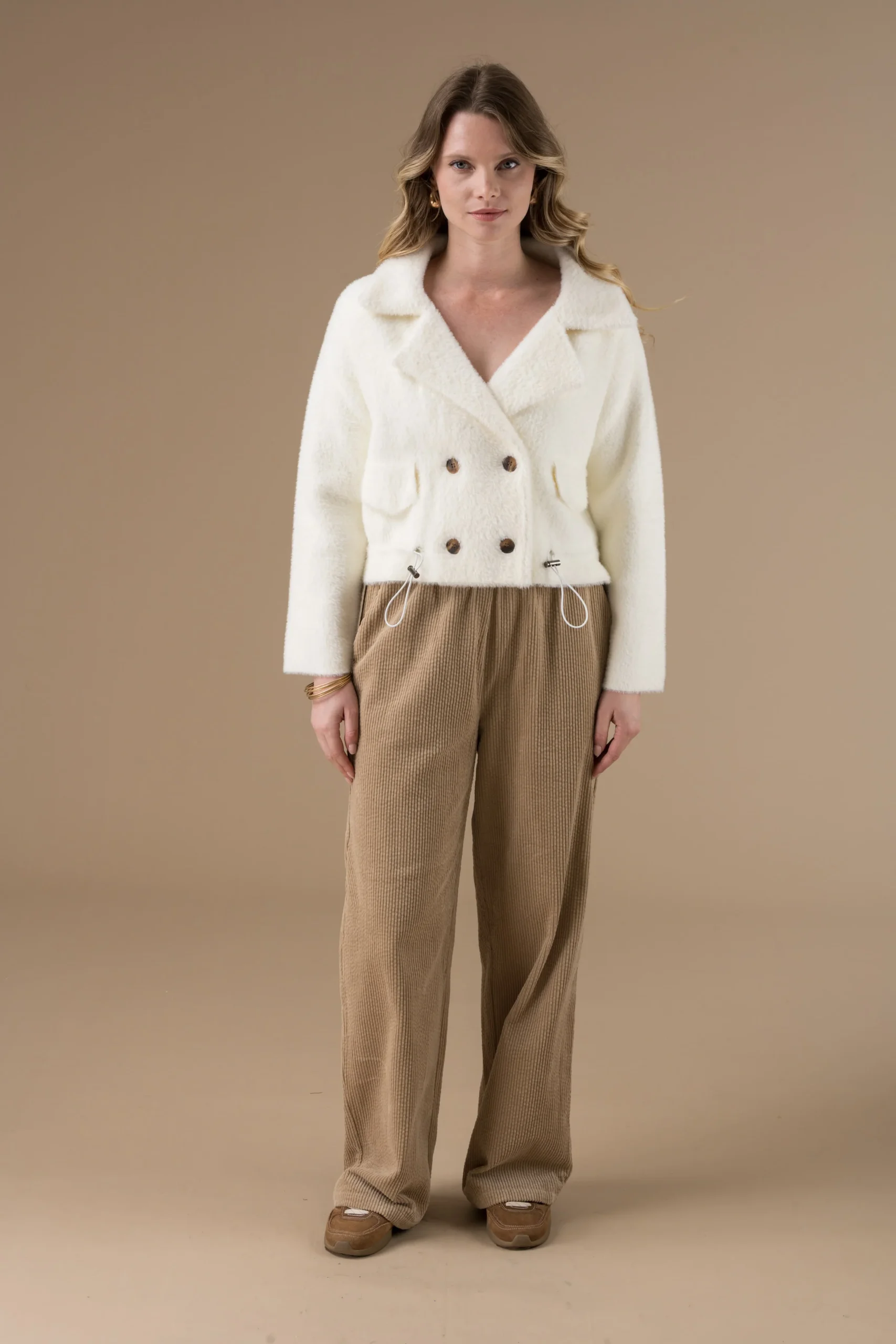 Pantalon Cleo velours côtelé esprit tailleur – Image 2