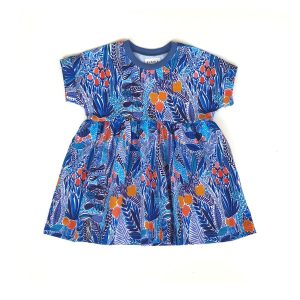 Robe Billie Jersey Jungle Bleue