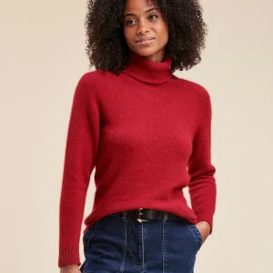 Pull col roulé angora