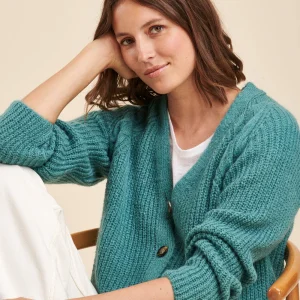 Gilet mousseux encolure V