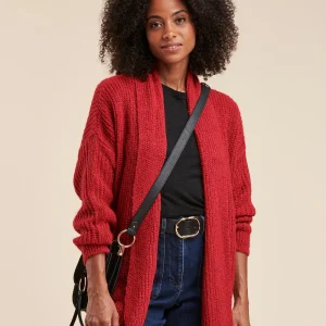 Gilet côtes perlées