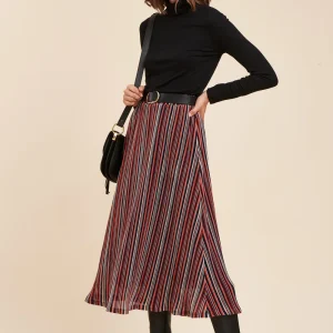 Jupe rayures multicolores