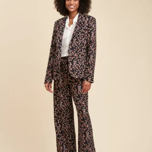 Pantalon ample à imprimé léopard