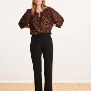 Pantalon noir coupe carotte