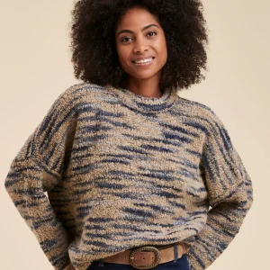 Pull oversize maille fantaisie