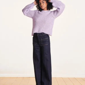 Pull lavande encolure ronde