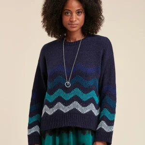 Pull rayures zigzag
