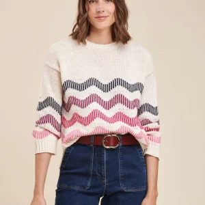 Pull rayures zigzag