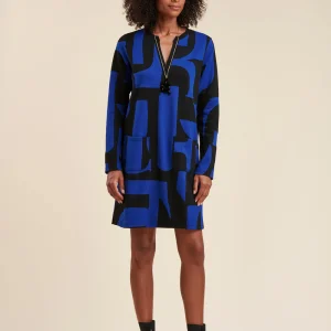 Robe jersey motifs géométriques