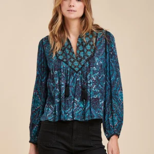 Top en viscose Ecovero avec jeu d'imprimé