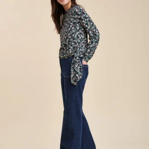 Tee-shirt ample en jersey de viscose écoresponsable Ecovero à imprimé fleuri