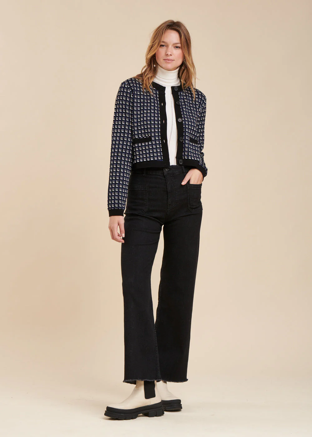 Veste petits motifs géométriques – Image 2