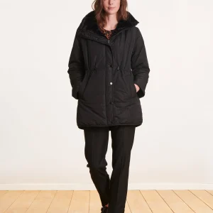 Doudoune noire réversible à capuche