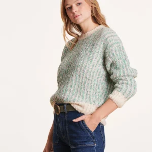 Pull ample vert d'eau