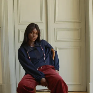 Pull Hugues en coton épais à col boutonné