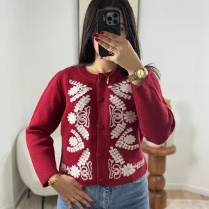 GILET BORDEAUX BORDÉ