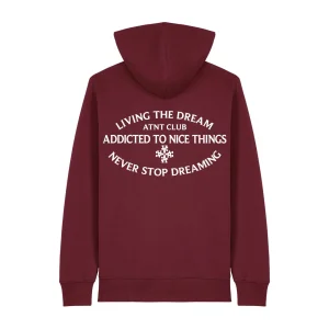 Gilet zippé Bordeaux Never Stop Dreaming