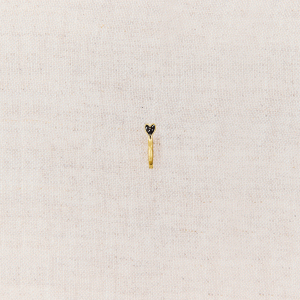 Créole Roll-up Cœur – Noir Pailleté | Grizzly Chéri