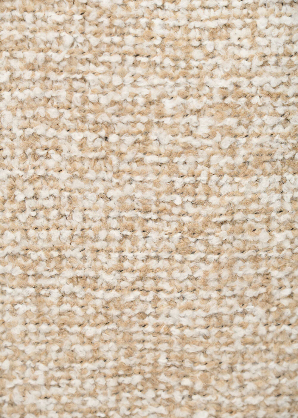 Gilet court beige sans manches maille bicolore – Image 3