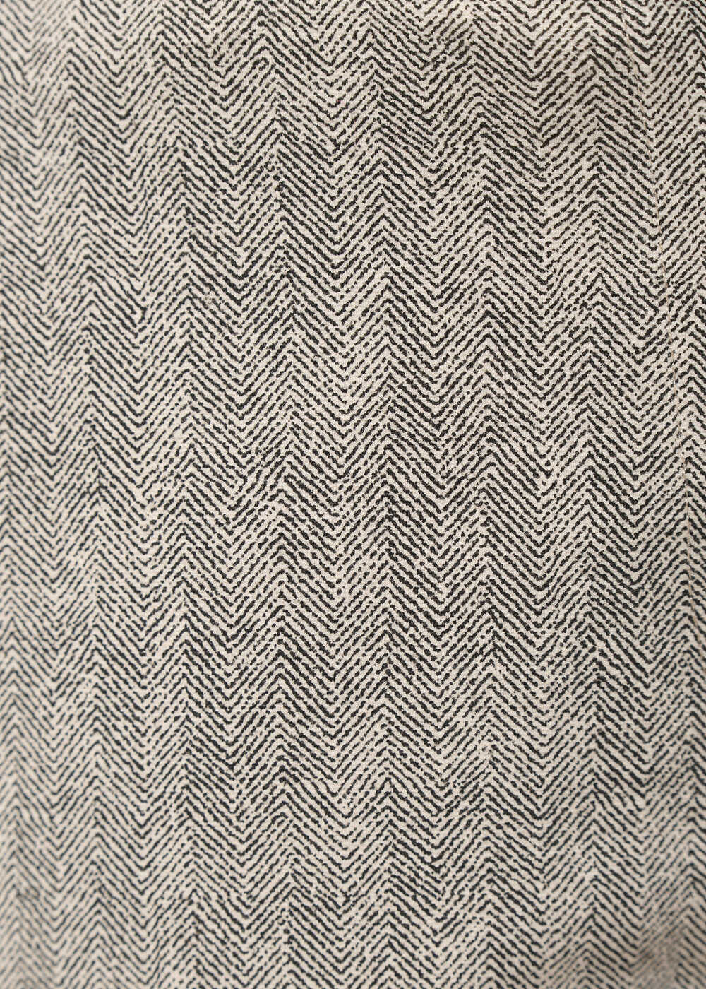 Pantalon large gris à chevrons taille haute – Image 3